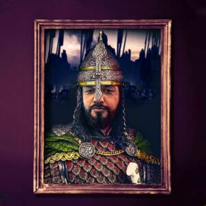 Vintage ellement from retro brown room. Rich interior. Luxury style